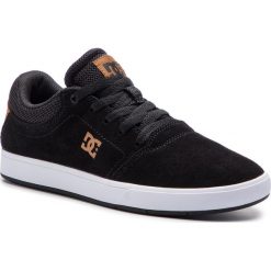 Tenisówki DC - Crisis ADYS100029 Black/Brown/Black (Xkck). Czarne półbuty męskie DC, bez wzorów, ze skóry, eleganckie, bez zapięcia. Za 299,00 zł.