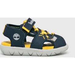 Timberland - Sandały dziecięce Perkins Row. Niebieskie sandały chłopięce Timberland, z gumy, z okrągłym noskiem, bez zapięcia. W wyprzedaży za 199,90 zł.