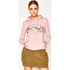 Bluza Superdry Photo Rose Entry Hood W2010129B. Różowe bluzy damskie Superdry, bez wzorów, z bawełny, bez rękawów, bez kaptura. W wyprzedaży za 239,00 zł.