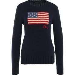 Polo Ralph Lauren LONG SLEEVE Sweter hunter navy. Niebieskie swetry klasyczne damskie marki Polo Ralph Lauren, s, z bawełny. Za 629,00 zł.