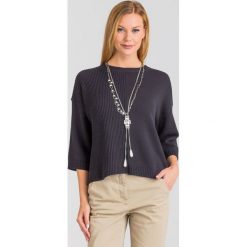 SWETER GIANNA WEEKEND MAX MARA. Niebieskie swetry damskie Weekend Max Mara, s, bez wzorów, z wełny, bez rękawów, bez kaptura. Za 533,40 zł.