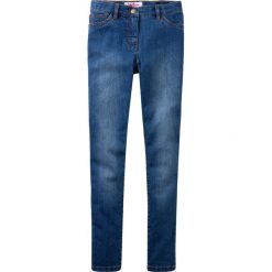 Dżinsy dziewczęce SKINNY ze stretchem bonprix niebieski "stone”. Niebieskie spodnie dziewczęce bonprix, bez wzorów, z elastanu. Za 64,99 zł.