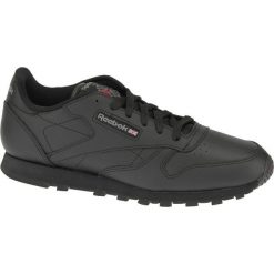 Reebok Classic Leather 50149. Czarne buty sportowe damskie Reebok, bez wzorów, ze skóry, sportowe, reebok classic. W wyprzedaży za 159,99 zł.