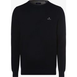 Gant - Sweter męski, niebieski. Niebieskie swetry męskie GANT, xl, bez wzorów, bez kołnierzyka, bez kaptura. Za 449,95 zł.