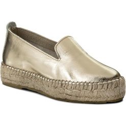 Espadryle EVA MINGE - Vinaroz 3S 18MJ1372404ES 711. Żółte espadryle damskie marki Eva Minge, bez wzorów, ze skóry, bez obcasa, na płaskiej podeszwie, bez zapięcia. W wyprzedaży za 189,00 zł.