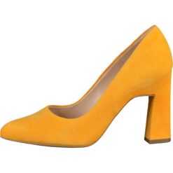 Peter Kaiser KAROLIN Szpilki yellow. Żółte czółenka damskie na sylwestra Peter Kaiser, bez wzorów, ze skóry, bez obcasa, na szpilce, bez zapięcia. W wyprzedaży za 543,20 zł.