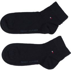 Tommy Hilfiger - Skarpety męskie Quarter(2-pak). Czarne skarpetki męskie marki TOMMY HILFIGER, z bawełny. W wyprzedaży za 39,90 zł.