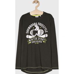 Blukids - Longsleeve dziecięcy 140-170 cm. Szare t-shirty chłopięce Blukids, z nadrukiem, z bawełny, z długim rękawem. W wyprzedaży za 24,90 zł.