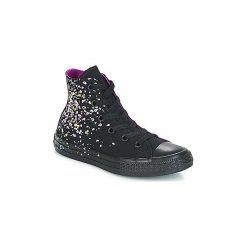Buty Dziecko Converse CHUCK TAYLOR ALL STAR HI. Czarne trampki dziewczęce Converse, bez wzorów, bez zapięcia. Za 164,25 zł.