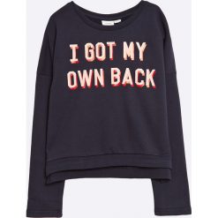 Name it - Bluza dziecięca Katri 122-164 cm. Niebieskie bluzy dziewczęce marki Name it, z nadrukiem, z bawełny, bez rękawów, bez kaptura. W wyprzedaży za 59,90 zł.