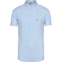 Koszula Tommy Jeans Tjw Stripe DM0DM07899. Niebieskie koszule męskie Tommy Jeans, xl, bez wzorów, z bawełny, casualowe, bez kołnierzyka, bez rękawów. Za 299,00 zł.