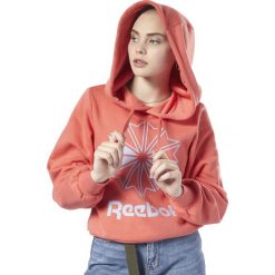Reebok Bluza Pomarańczowy. Pomarańczowe bluzy damskie Reebok, m, z nadrukiem, z bawełny. Za 240,95 zł.