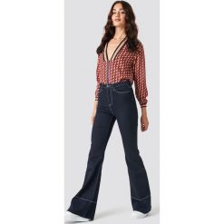Spodnie damskie: Trendyol Jeansy High Waist Flare - Blue,Navy