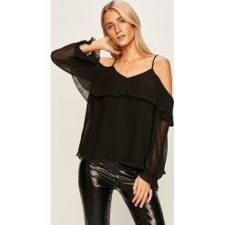 Twinset - Bluzka. Czarne bluzki damskie Twinset, s, bez wzorów, z poliesteru, bez kołnierzyka, z długim rękawem. Za 749,90 zł.