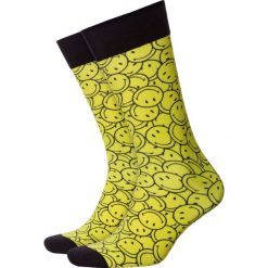 Skarpety BURLINGTON SMILEY PRINT. Żółte skarpetki męskie Burlington, z nadrukiem. Za 80,00 zł.