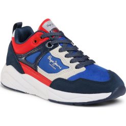 Sneakersy PEPE JEANS - Orbital Combi Juni PBS30461 Electric Blue 554. Niebieskie trampki chłopięce Pepe Jeans, bez wzorów, z jeansu, na sznurówki. Za 299,00 zł.