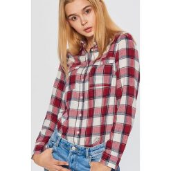Koszula w kratę - Bordowy. Czerwone koszule wiązane damskie Cropp, l. Za 49,99 zł.