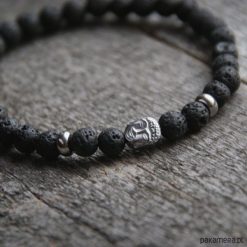 Bransoletki męskie: męska bransoletka :: buddha & BLACK LAVA III