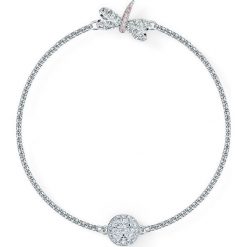 Swarovski - Bransoletka Dragonfly. Szare bransoletki damskie Swarovski, z materiału, z kryształem, metalowe. Za 299,90 zł.