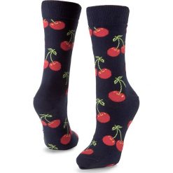 Skarpety Wysokie Unisex HAPPY SOCKS - CHE01-6000 Granatowy Kolorowy. Niebieskie skarpetki damskie marki Happy Socks, bez wzorów, z elastanu. Za 34,90 zł.
