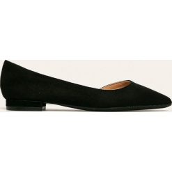 Answear - Baleriny Lovery. Czarne baleriny damskie ANSWEAR, bez wzorów, z materiału, bez obcasa, na obcasie. Za 99,90 zł.