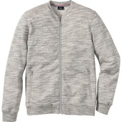 Bluzy męskie: Bluza rozpinana bejsbolówka Regular Fit bonprix szary melanż