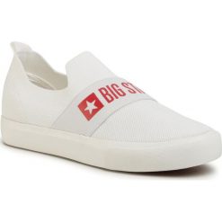 Tenisówki BIG STAR - FF274219 White. Białe półbuty damskie BIG STAR, bez wzorów, z gumy, retro, bez obcasa, na płaskiej podeszwie, bez zapięcia. Za 129,00 zł.
