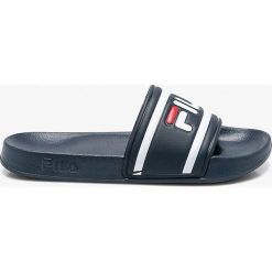 Fila - Klapki. Niebieskie kapcie męskie Fila, bez wzorów, z gumy. Za 89,90 zł.