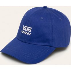 Vans - Czapka. Niebieskie czapki damskie Vans, bez wzorów, z bawełny. W wyprzedaży za 119,90 zł.
