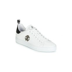 Buty Roberto Cavalli 6617. Białe trampki męskie Roberto Cavalli, bez wzorów, bez zapięcia. Za 1209,00 zł.