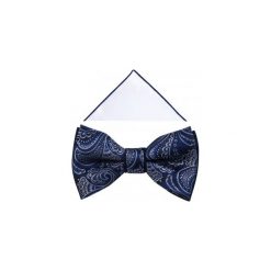 Granatowa mucha w szary paisley A289. Szare muszki męskie Modini Moda Męska, na co dzień, bez wzorów, z poliesteru, eleganckie. Za 49,50 zł.