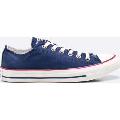 Converse - Tenisówki. Niebieskie tenisówki damskie marki Converse, z materiału, na sznurówki. W wyprzedaży za 179,90 zł.