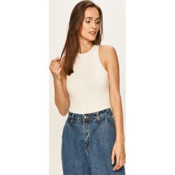 Tally Weijl - Top. Białe bluzki damskie TALLY WEIJL, s, bez wzorów, z elastanu, casualowe, z okrągłym kołnierzem, bez rękawów. W wyprzedaży za 49,90 zł.