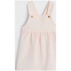 Mango Kids - Sukienka dziecięca Eli 62-80 cm. Różowe sukienki dziewczęce Mango Kids, bez wzorów, z bawełny, casualowe, bez rękawów, rozkloszowane. Za 89,90 zł.