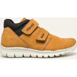 Primigi - Buty dziecięce. Żółte trampki chłopięce Primigi, bez wzorów, ze skóry, sportowe, na sznurówki. W wyprzedaży za 179,90 zł.