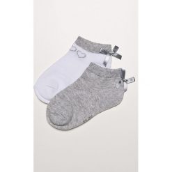 Blukids - Skarpetki dziecięce (2-pack). Szare skarpetki dziewczęce Blukids, bez wzorów, z elastanu. W wyprzedaży za 7,90 zł.