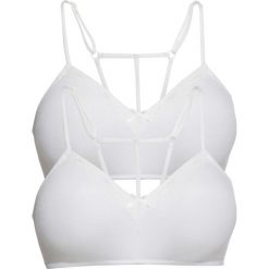 Biustonosz bustier (2 szt.), bawełna organiczna bonprix 2x biały. Białe biustonosze bonprix, bez wzorów, z bawełny. Za 55,98 zł.