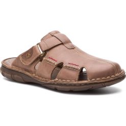 Klapki LASOCKI FOR MEN - MI08-C271-320-01 Brown. Pomarańczowe klapki męskie Lasocki For Men, ze skóry, bez zapięcia. Za 119,99 zł.