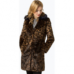 Frieda & Freddies - Płaszcz damski, beżowy. Brązowe płaszcze damskie Frieda & Freddies, z futra, eleganckie. Za 749,95 zł.