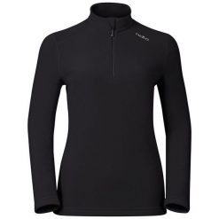Bluzy rozpinane damskie: Odlo Bluza damska Midlayer 1/2 zip Le Tour czarna r. (222011/15000/M)