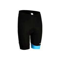 Spodenki na rower 500 męskie. Czarne bermudy męskie B'TWIN, z elastanu. W wyprzedaży za 49,99 zł.