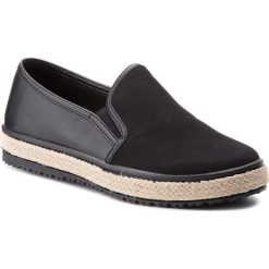 Espadryle JENNY FAIRY - WS17051 Czarny. Czarne tomsy damskie Jenny Fairy, ze skóry ekologicznej, na płaskiej podeszwie. Za 59,99 zł.