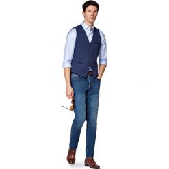 Jeansy Manhattan. Niebieskie jeansy męskie LANCERTO, s, z haftami, vintage, długie. W wyprzedaży za 299,90 zł.