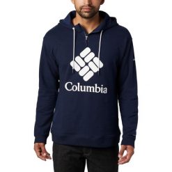 Bluza Columbia Lodge™ French Terry Hoodie 1884911464 - granatowy. Niebieskie bluzy męskie Columbia, m, bez wzorów, bez kołnierzyka, bez rękawów, bez kaptura. Za 322,99 zł.