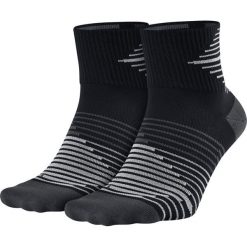 Nike Running 2-pack Skarpetki Czarny. Czarne skarpetki męskie Nike, w paski, z elastanu. Za 45,95 zł.