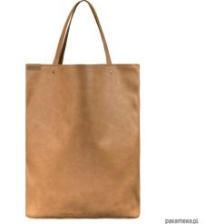 Shopper bag damskie: Mega shopper torba ruda