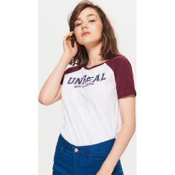 T-shirty damskie: Koszulka z raglanowymi rękawami - Biały