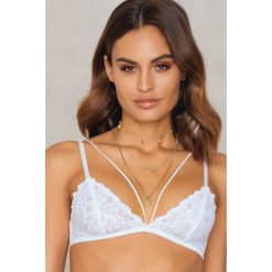 Biustonosze: Free People Biustonosz z paseczkami z przodu Triangle – White