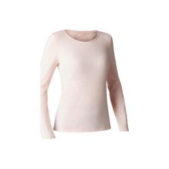 Koszulka długi rękaw Gym & Pilates 100 damska. Różowe bluzki sportowe damskie marki DOMYOS, xl, z elastanu. Za 19,99 zł.