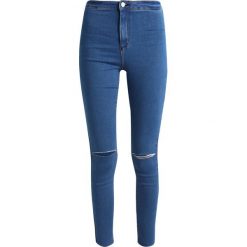 Rurki damskie: Missguided VICE HIGH WAISTED KNEE SLASH STONEWASH Jeans Skinny Fit stone
